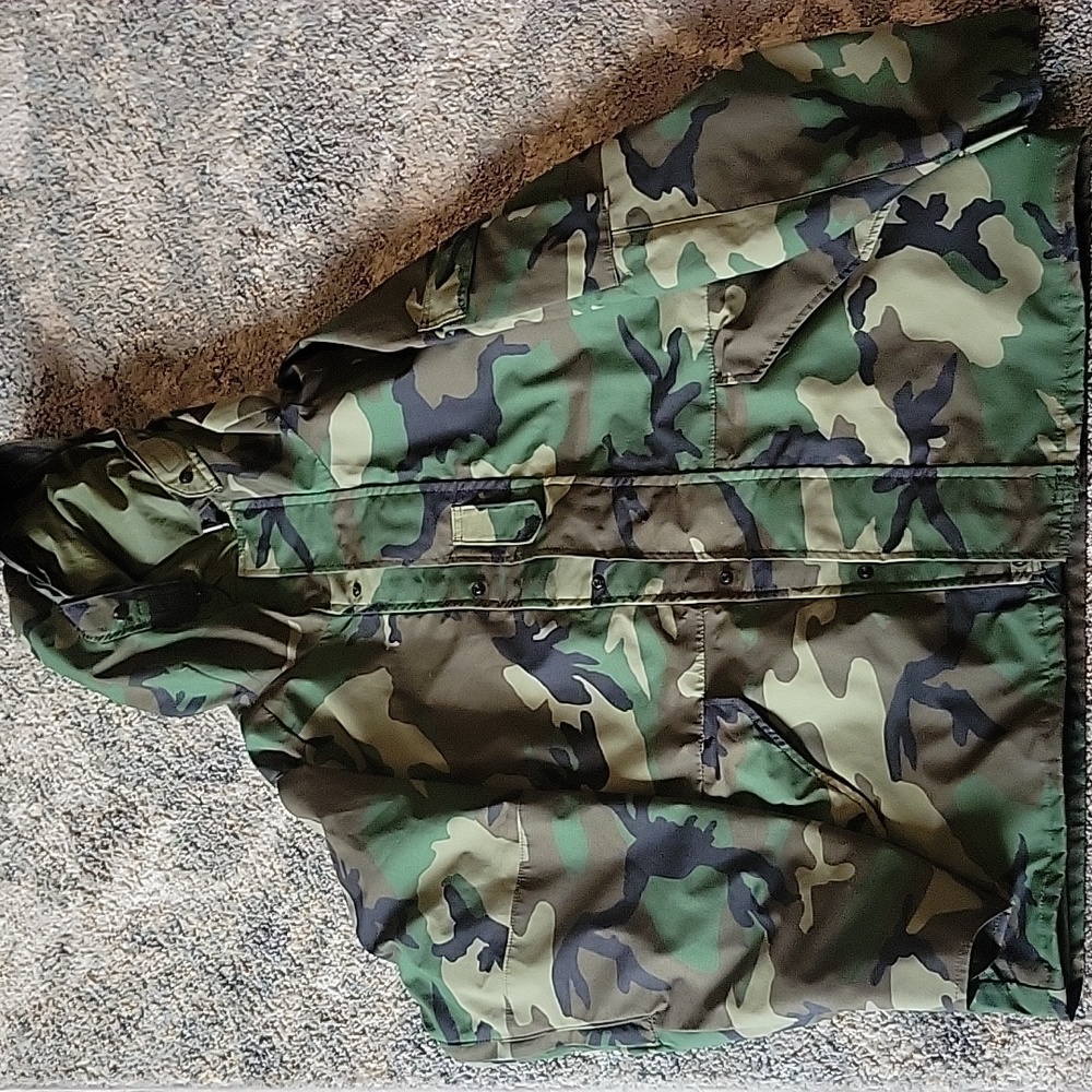 cold weather, rain jacket camouflage parka